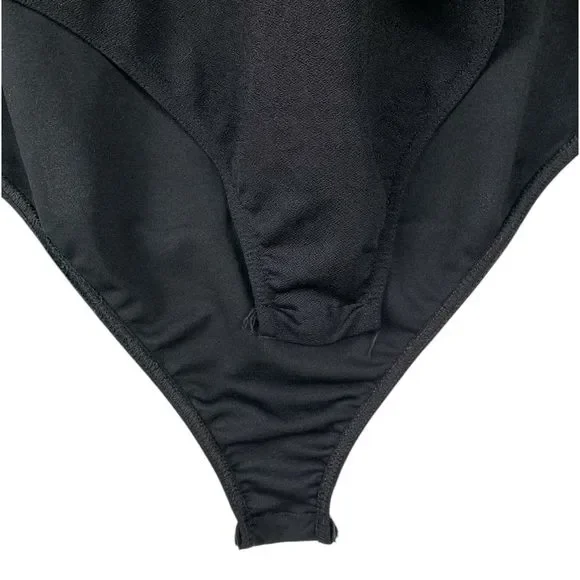 Boohoo Womans Plus Size Black Bodysuit with Lace Sleeves US 16 – (21) - Picture 6 of 9